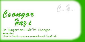 csongor hazi business card